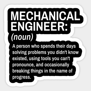 Mechanical Engineer Funny Definition Engineer Definition / Definition of an Engineer Sticker